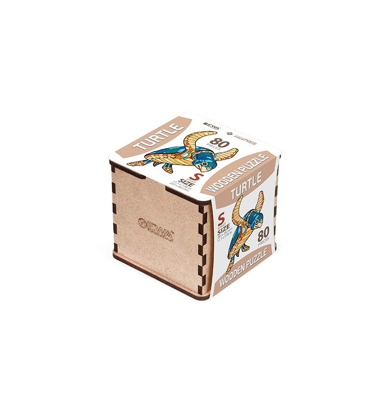 EWA Puzzle Tortuga (S) 80 piezas caja de madera
