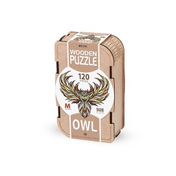 EWA Puzzle Búho (M) 120 piezas caja de madera
