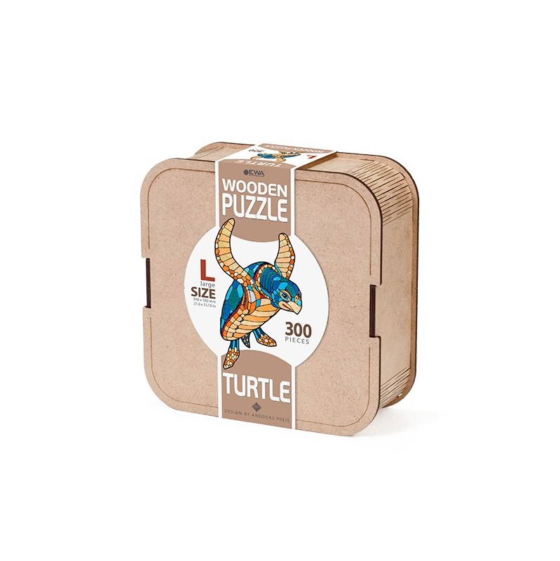 EWA Puzzle Tortuga (L) 300 piezas caja de madera