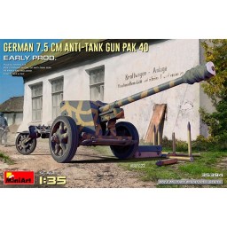 MiniArt German 7.5cm Anti-Tank Gun PaK 40. Early Prod 1/35