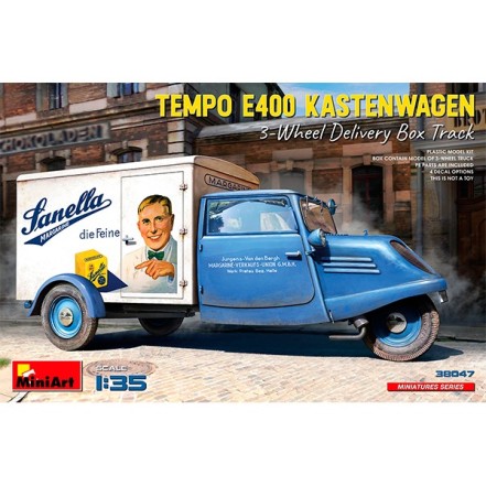 MiniArt Tempo E400 Kastenwagen 3Wheel Delivery Box Track 1/35