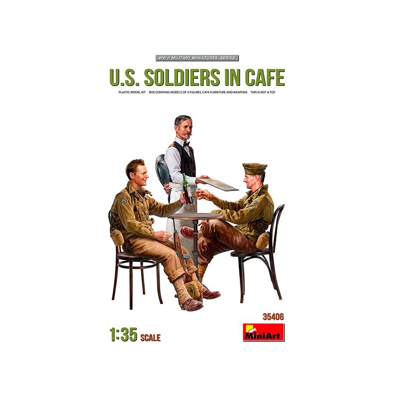Miniart U.S. Soldiers In Café 1/35
