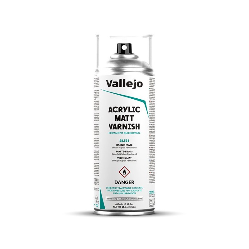 Vallejo Barniz Spray Mate 531-400ml