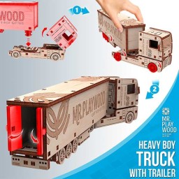 Mr. Playwood Camión pesado con Trailer 88 piezas