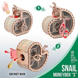 Mr. Playwood Snail - moneybox "S" 81 piezas