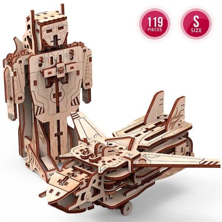 Mr. Playwood Transformer Robot Avión 119 piezas