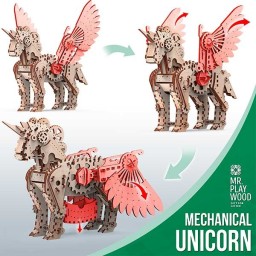 Mr. Playwood Unicornio Mecánico "S" 140 piezas