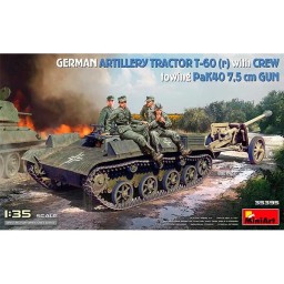 Miniart German Artillery Tractor T-60  w/PaK40 Gun & Crew 1/35