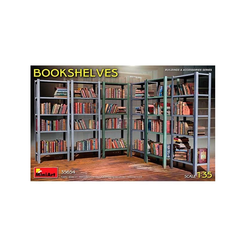 Miniart Estanterías Bookshelves 1/35