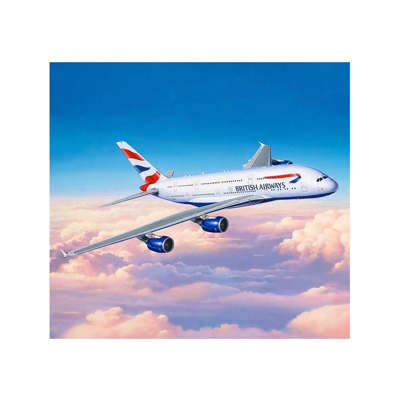Revell Model Kit Plane Airbus A380 800 British Airways 1:144