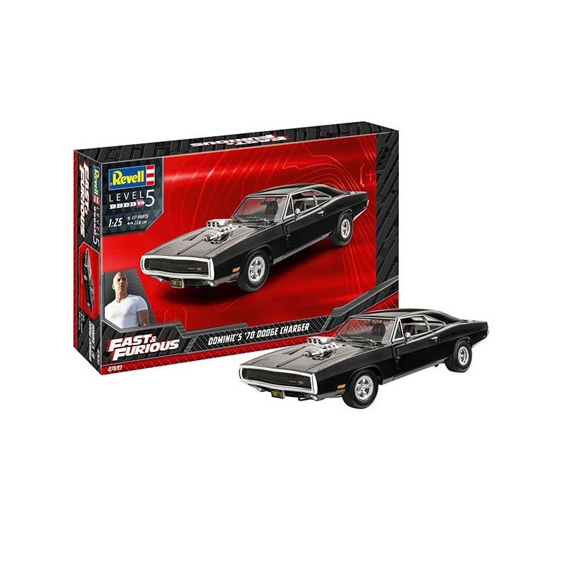 Revell Model Kit Car Fast & Furious Dominic 70 Dodge Charger 1:25