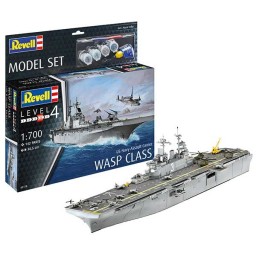 Revell Model Set Barco US Navy Assault Carrier WASP Class 1:700