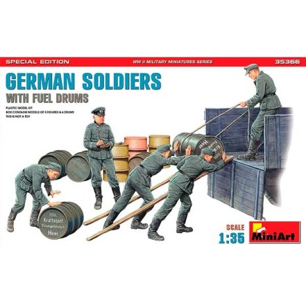 Miniart Germ Soldiers Fuel Drums Sp.Ed. 1/35