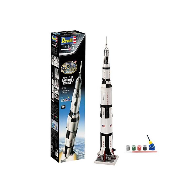 Revell Model w/ accessories Apollo 11 Saturn V Rocket 1:96