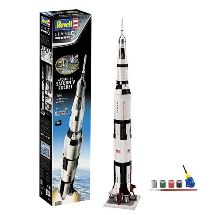Revell Maqueta con acc. Apollo 11 Saturn V Rocket 1:96