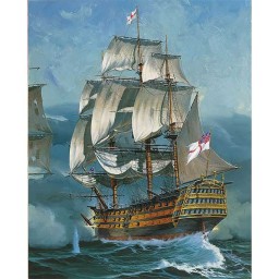Revell Model w/ accessories Boat Battle of Trafalgar 1:225