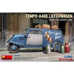Miniart Furgoneta Tempo A400 Lieferwagen Milk Delivery Van 1/35