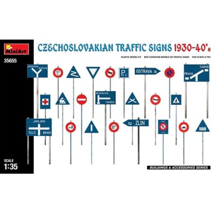Miniart Señales Czechoslovakian Traffic Signs 30-40 1/35