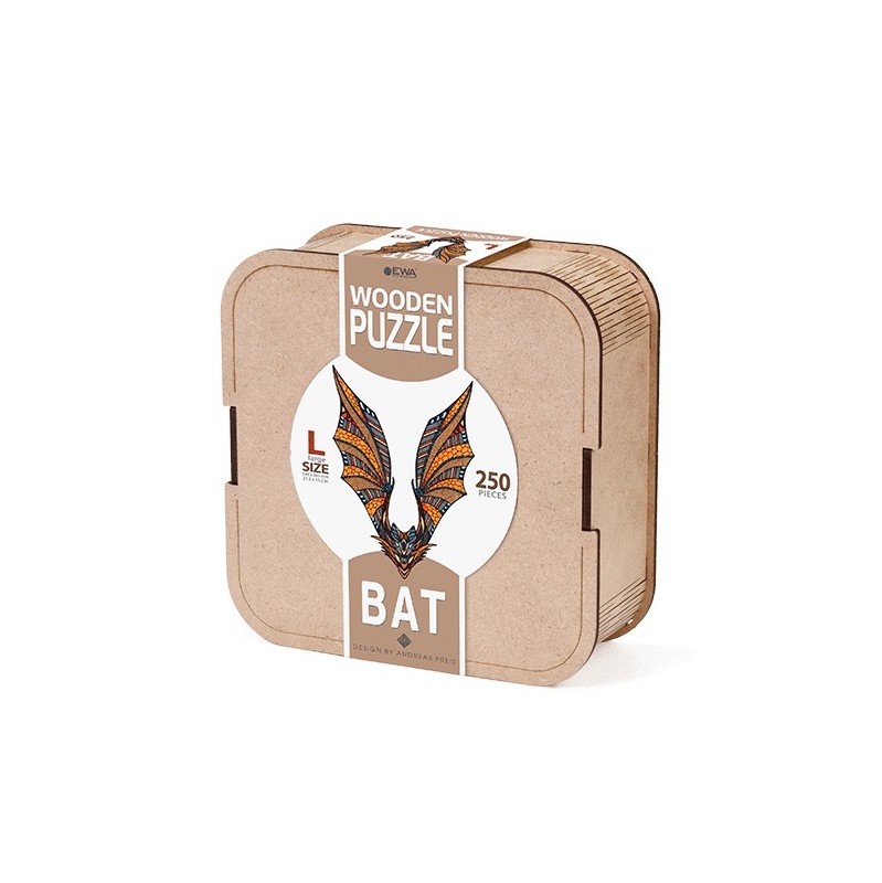EWA Puzzle Murciélago (L) 250 piezas caja de madera