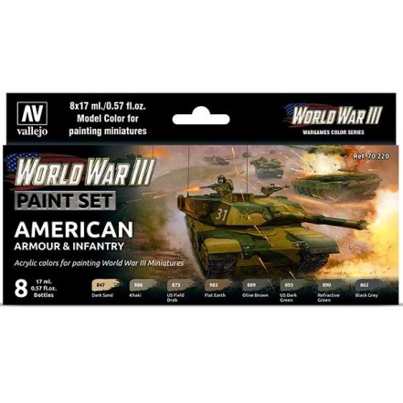 Set 8 Model Color American Armour & Infantry