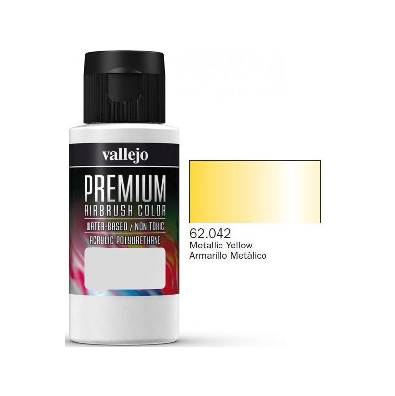 Vallejo 60ml Bottle Metallic Yellow Premium