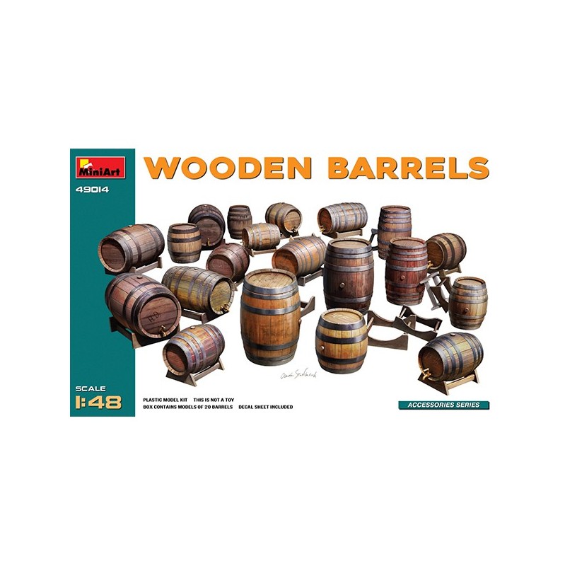 Miniart Accessories Wooden Barrels 1:48