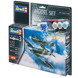 Revell Model Set Combat Set Aviones Bf109G-10 & Spitfire MkV 1:72
