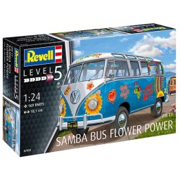 Revell Maqueta Furgoneta VW T1 Samba Bus Flower Power" 1:24"