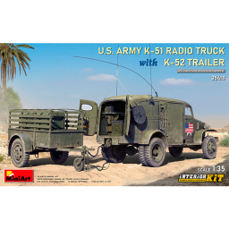 Miniart Vehículo Us Army K-51 Radio Truck + K-52 Trailer Int. Kit 1/35