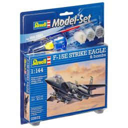 Revell Model Set Avión F-15E Strike Eagle & Bombs 1:144