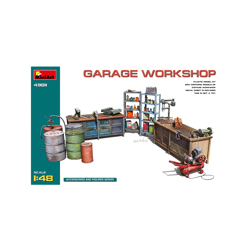 Miniart Accesorios Garage Workshop 1/48