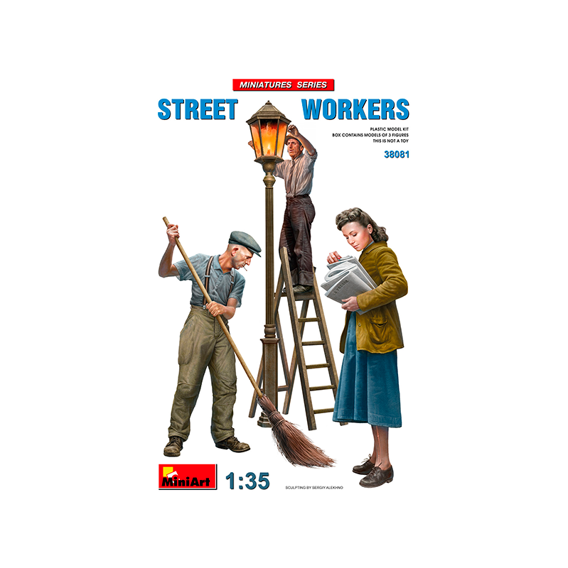 Miniart Figures Street Workers 1/35