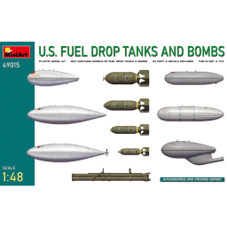Miniart Accesorios U.S. Fuel Drop Tanks and Bombs 1/48