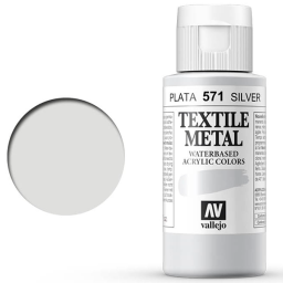 Vallejo Textil Color Silver Metalized 60 ml