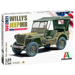 Italeri Coche Jeep Willys MB 80th ann. 1:24