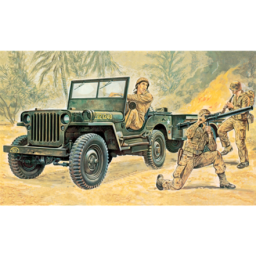 Italeri Military Vehicles Willys MB Jeep with Trailer 1:35