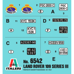Italeri Coche Land Rover Series III Guardia Civil 1:35
