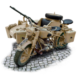Italeri Moto militar German Mil. Motorcycle with sidecar 1:9