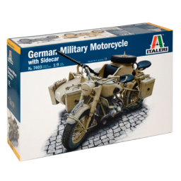 Italeri Moto militar German Mil. Motorcycle with sideCars 1:9