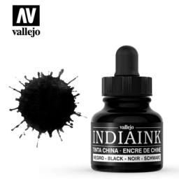 *Vallejo India Ink Negro 30 ml. caligrafía