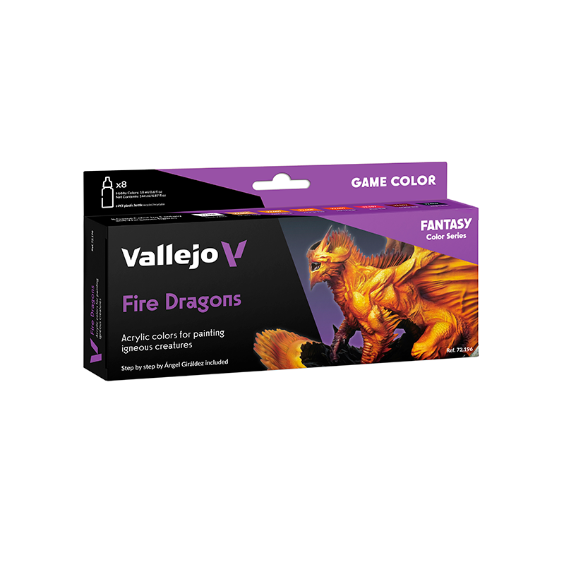 Vallejo Set 8 Game Color Fire Dragons 18 ml