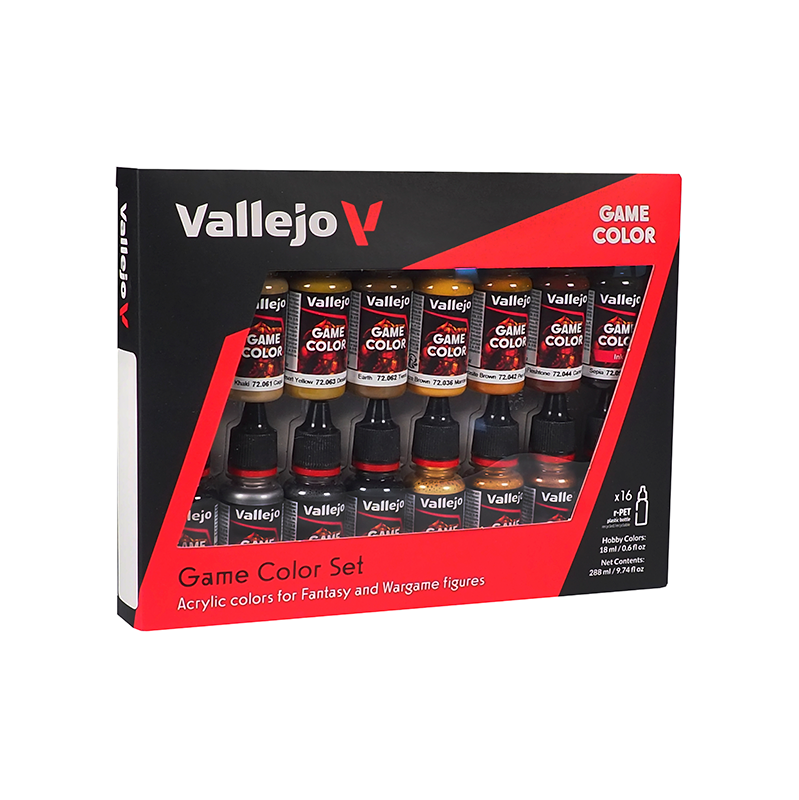 Vallejo Set 16 Game Color Leather & Metal 18 ml