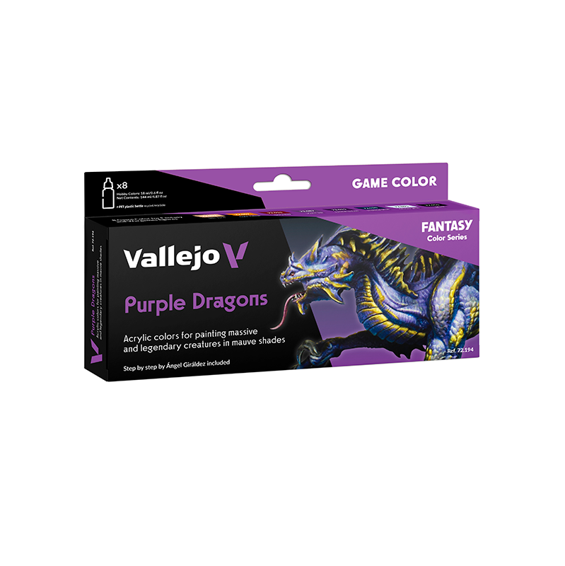 Vallejo Set 8 Game Color Purple Dragons 18 ml