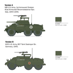 Italeri Vehículo Militar M8/M20 Greyhound 1:56