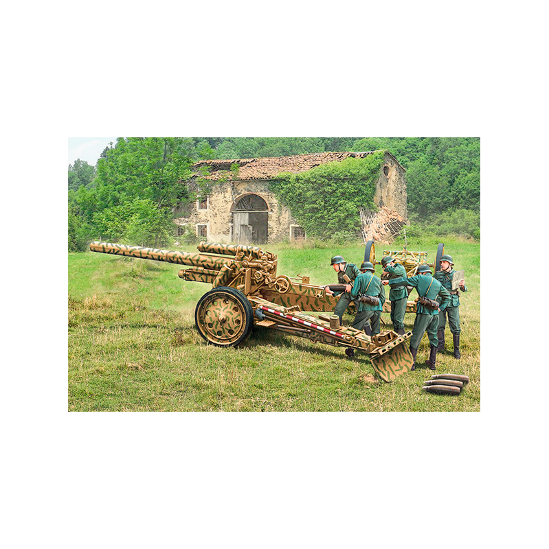 Italeri Military Vehicle 15cm fld. howitzer/10,5cm fld. gun 1:72