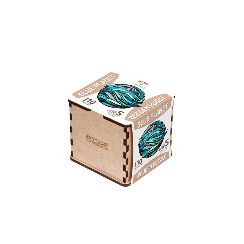 EWA Puzzle Planeta Azul (S) 110 piezas caja de madera