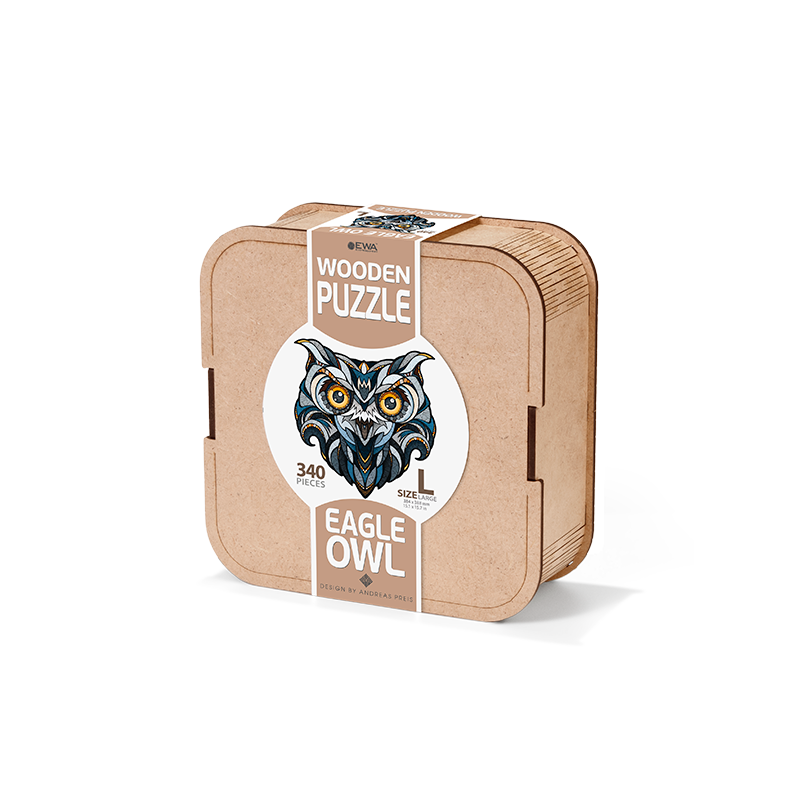 EWA Puzzle Eagle Owl (L) 340 pieces wooden box