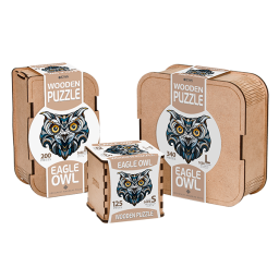 EWA Puzzle Eagle Owl (S) 125 pieces wooden box
