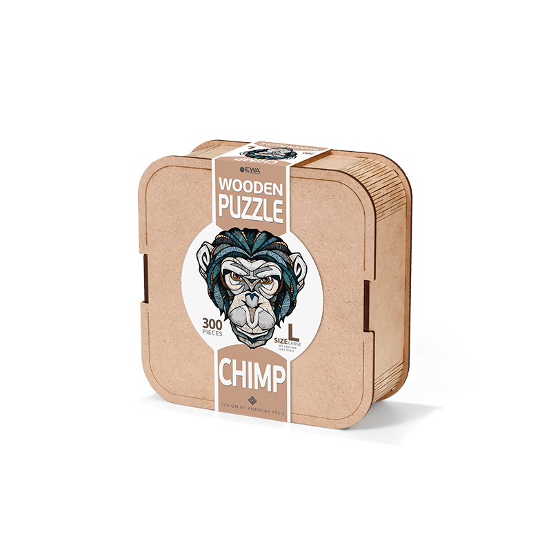 EWA Puzzle Chimp (L) 300 pieces wooden box
