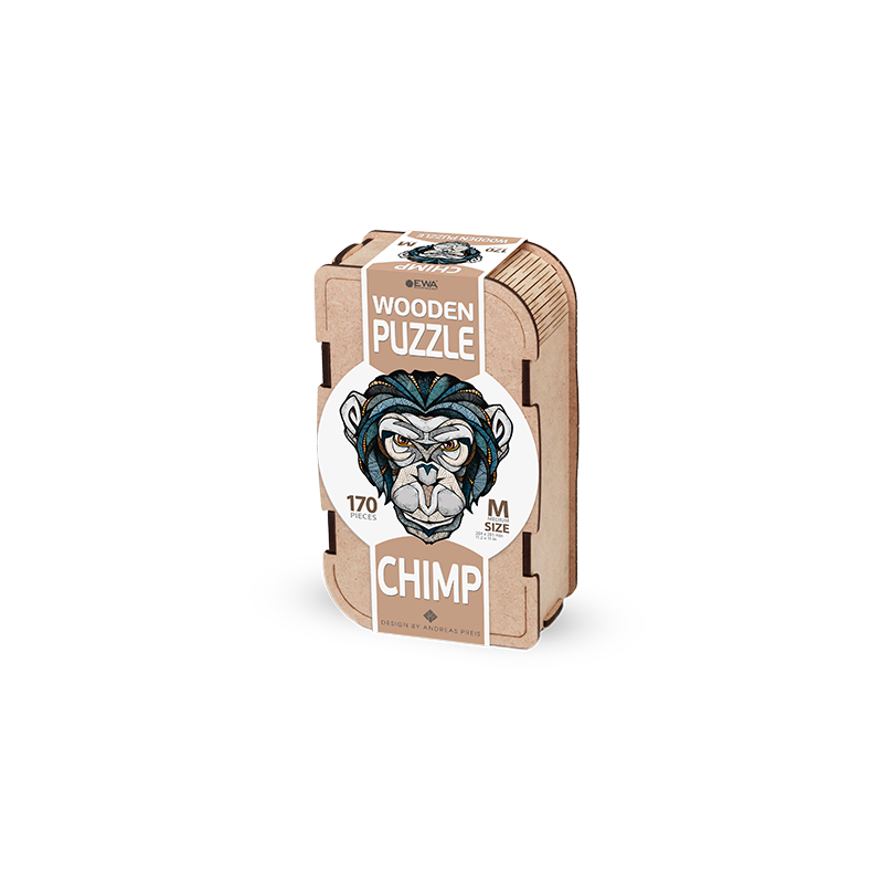 EWA Puzzle Chimp (M) 170 pieces wooden box